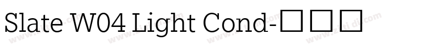 Slate W04 Light Cond字体转换